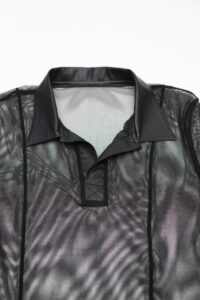 Regnes Fetish Planet - Roberto - Mesh poloskjorte med wetlook detaljer
