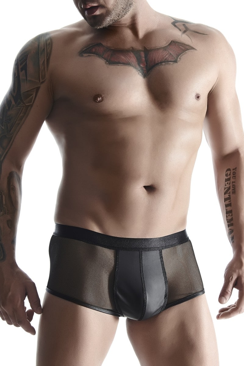 Regnes Fetish Planet - Boxer i wetlook og mesh Regnes Fetish Planet - Boxer i wetlook og mesh