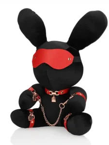 S-line - Bondage Rabbit Bamse - Large - Sort og Rød - Bilde 6