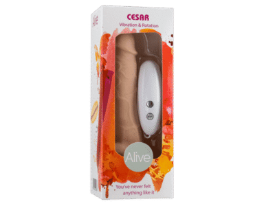 Alive - Cesar - Vibrerende/Roterende Dildo - Lys Hudfarge