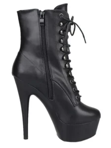 Erogance - Høyhælte Boots - D1020 - Sort - Bilde 5