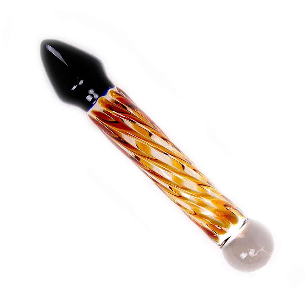 Kiotos Glass - Blå/Oransj Glassdildo Kiotos Glass - Blå/Oransj Glassdildo