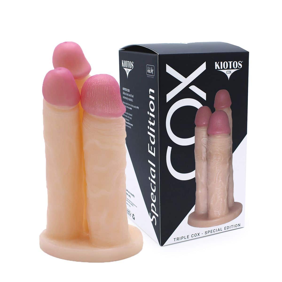 Kiotos COX - Trippeldildo - Lys hudfarge Kiotos COX - Trippeldildo - Lys hudfarge