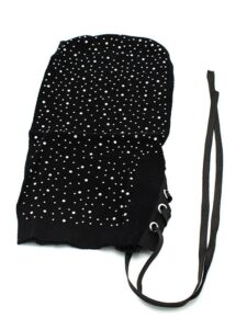 Lace Hood Shiny Diamonds - Maske med Stener - Sort - Bilde 3