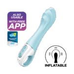 Satisfyer - Pump vibrator 5+ Connect App - Oppblåsbar G-punkts vibrator Blå