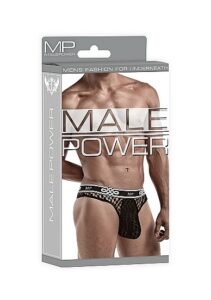 Male Power - Lo Rise Thong - Sort