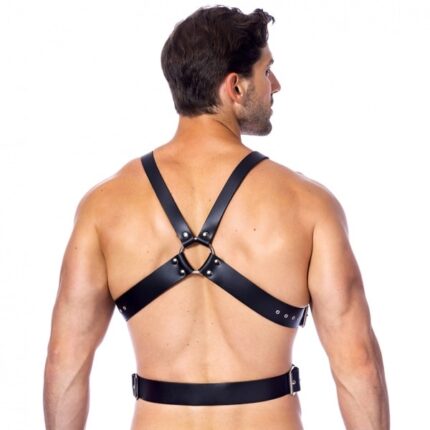 Rimba - Body Harness i Lær med Penisring
