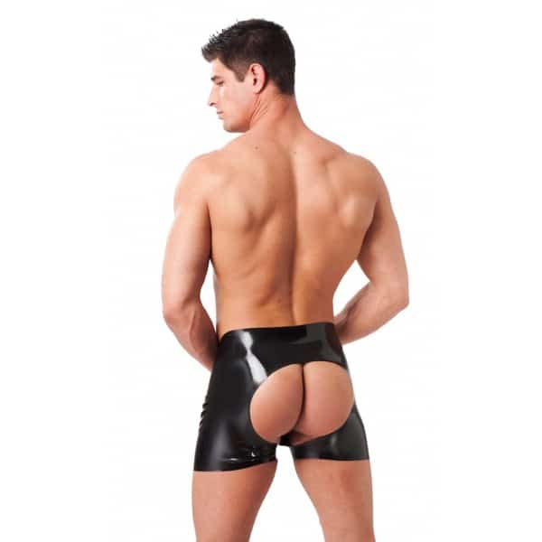 Rimba - Latex boxer til herre med åpning bak