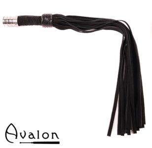 Avalon - ARRAN - Svart Lærflogger med Metall på Håndtaket