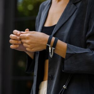Crave - ID cuff - Armbånd og cuffs i silikon - Sort og sølv - Bilde 6