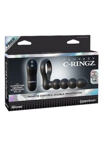 C-ringz - Remote Control Double Penetrator med fjernkontroll - sort