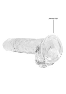 Realrock – Crystal Clear – Realistisk Dildo med Pung – Transparent - 17 cm