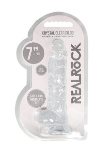 Realrock – Crystal Clear – Realistisk Dildo med Pung – Transparent - 17 cm