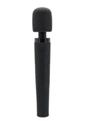 Pixey - Deluxe Black Velvet - Kraftig Oppladbar Massasjestav - Large
