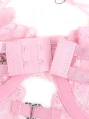 Gnist Undertøy - Blondesett med Stropper og Hjertedetaljer - Rosa - Bilde 7