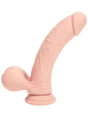 Realrock - Dual Density Vibrator Dildo with Weighted Balls - 8"/20,3 cm - Beige - Bilde 6